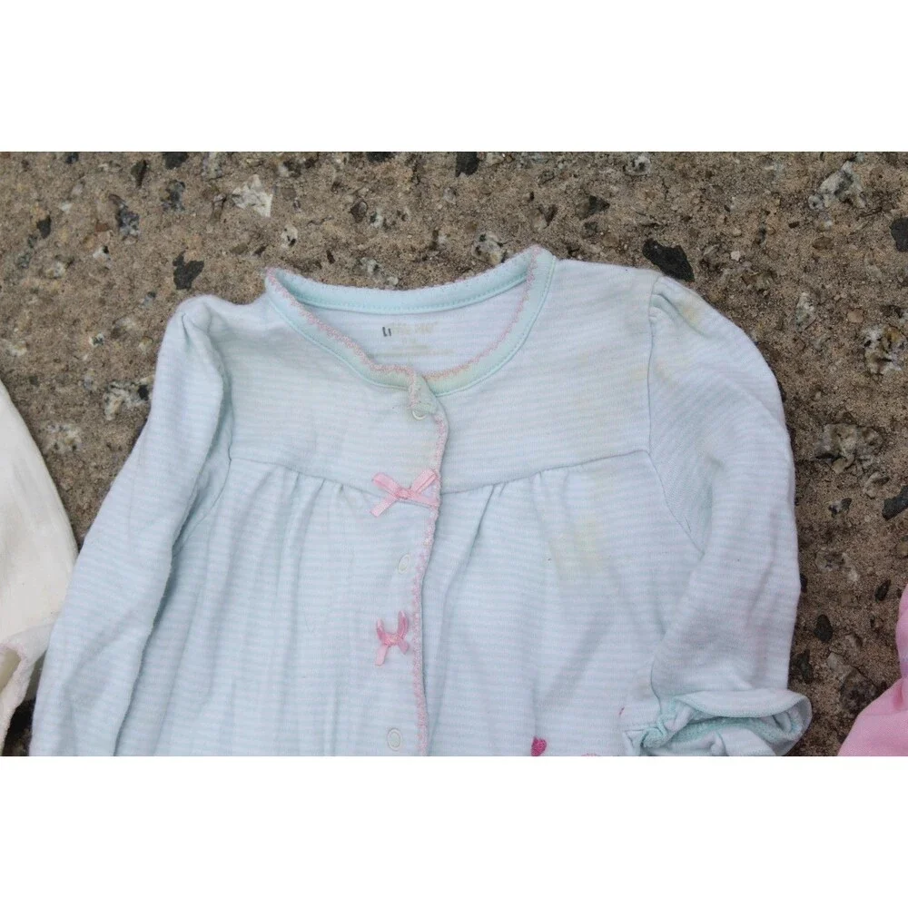 Lot of 13 pcs Baby Girl Clothes 9M, 9-12M Outfits Sleepers VTG/Newer Snow Suit